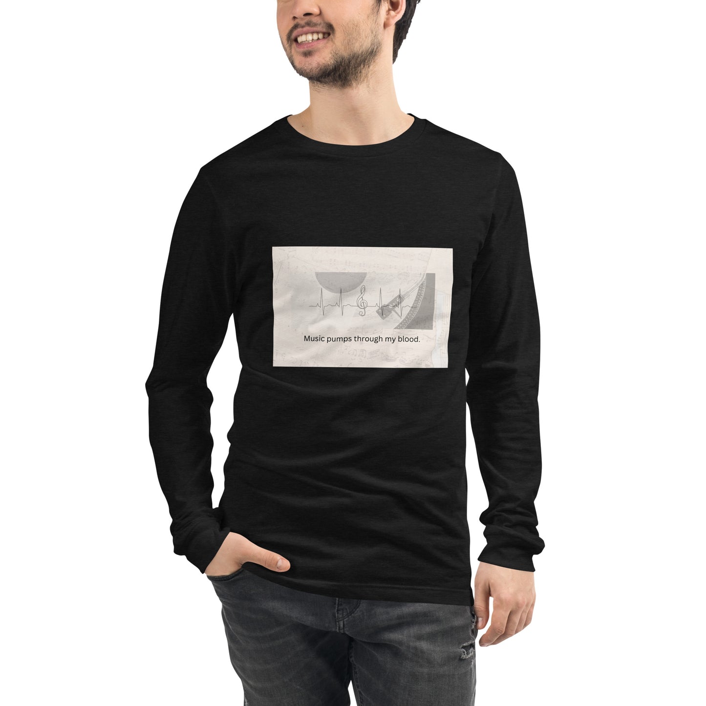 Music Pumps Through My Blood Long Sleeve Tee