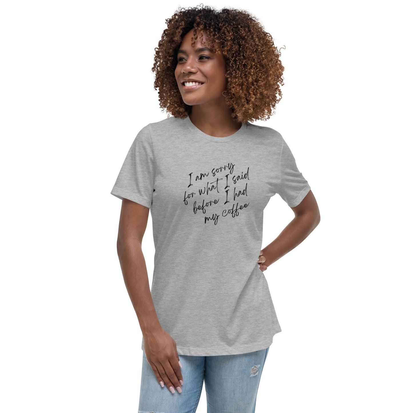 'I'm Sorry for What I Said Before I Had My Coffee' T-Shirt - Sip, Smile, and Apologize ☕